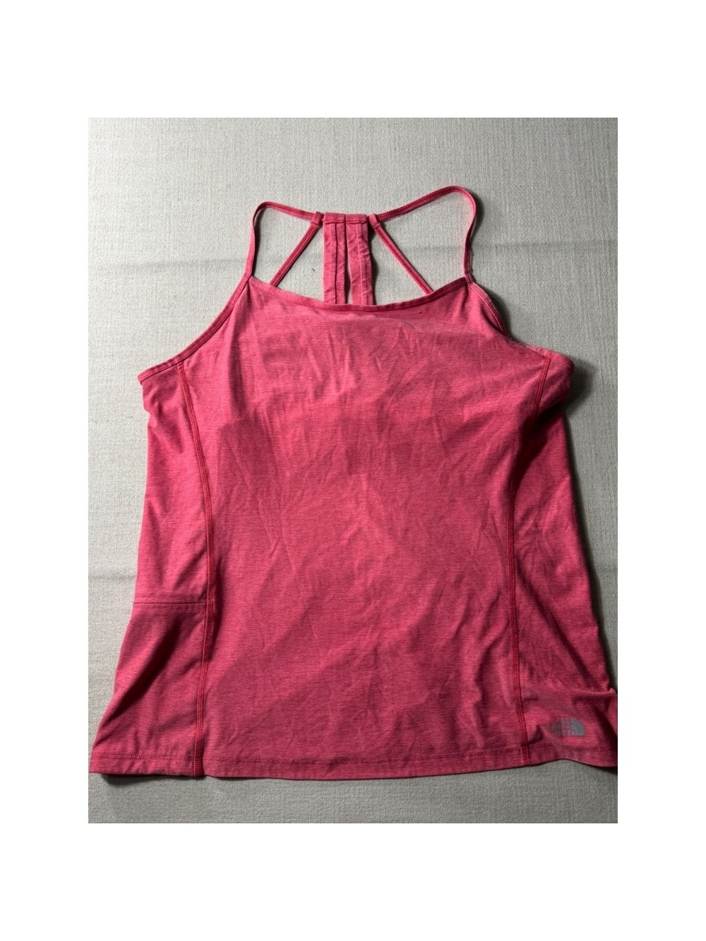 The North Face Women’s Camisole Back Cross Strap Tank Top Pink XL Built In Bra